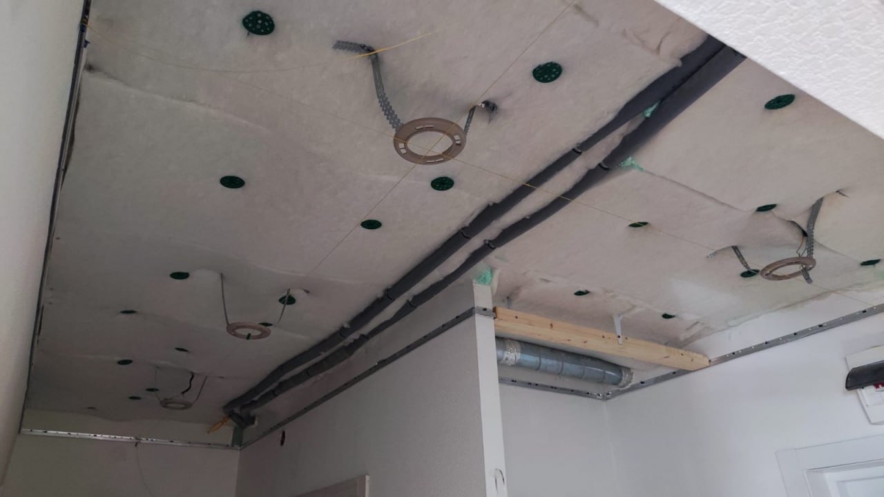 разметка установки светильников